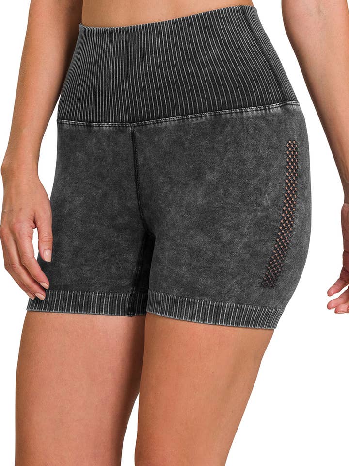 42POPS - Wholesale Athletic shorts – Women's - ._ Washed Seamless High Waist Shorts Leggings0