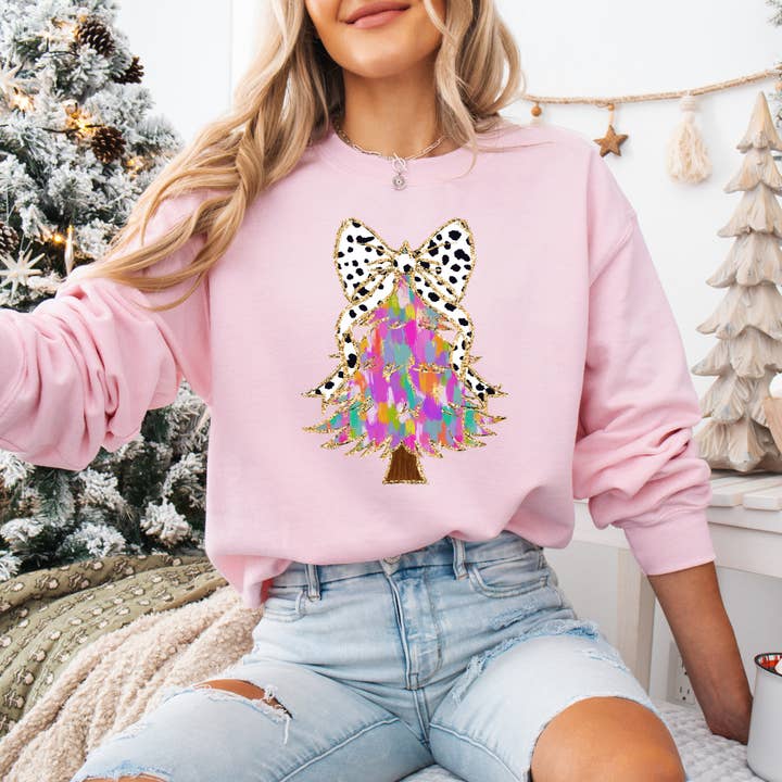 Coquette Tree crewneck sweatshirt for wholesale by Hello Delilah