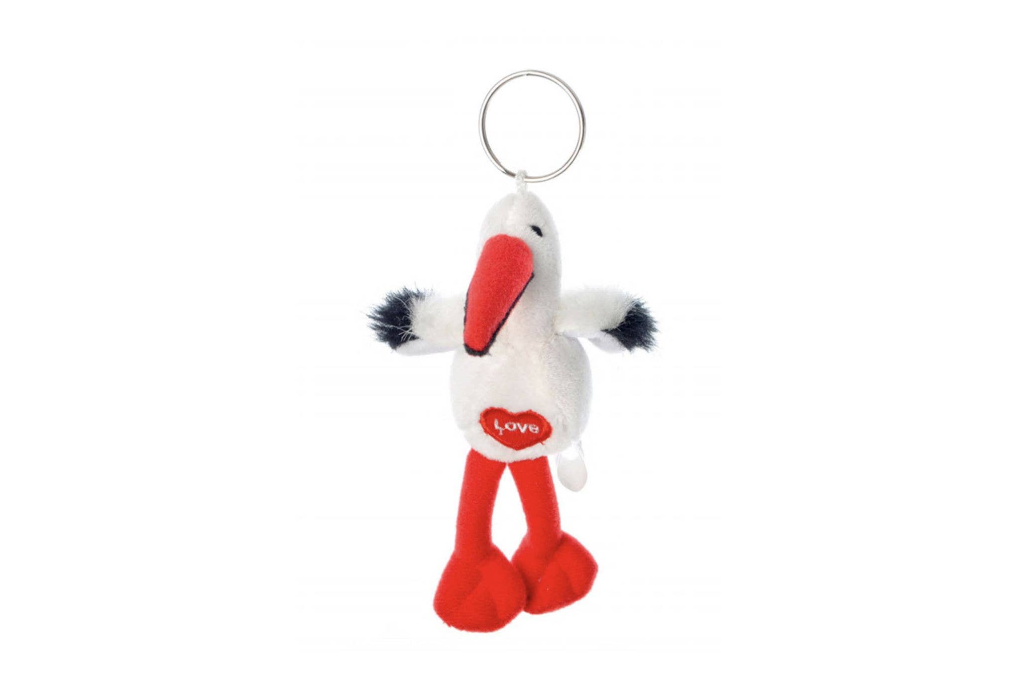 CP INTERNATIONAL - Vente Porte-clés – femme - Peluche Cigogne Porte-Cle 'Love'0