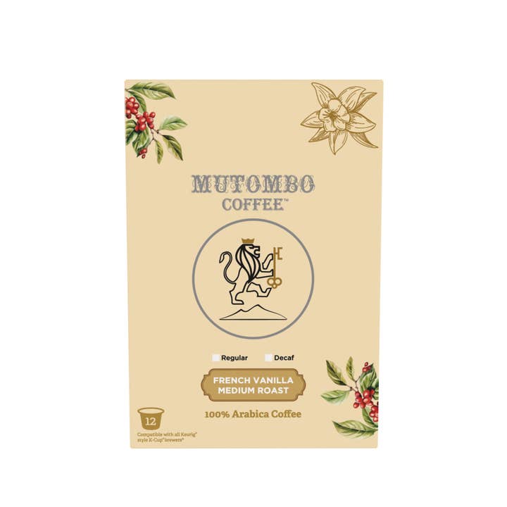 Mutombo Coffee | House Blend, French Vanilla Medium Roast, K Cups, 12 count for wholesale by Mutombo Coffee
