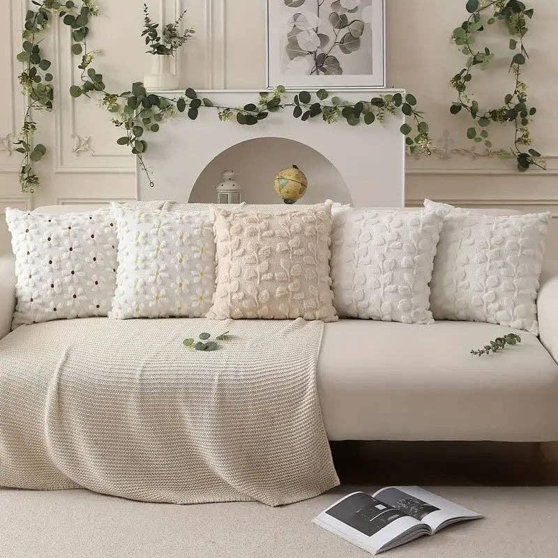 Huis Van Merken - Wholesale Sierkussensloop - Eucalyptus Kussenhoezen 18x18 - Boerderij Sierkussenset1