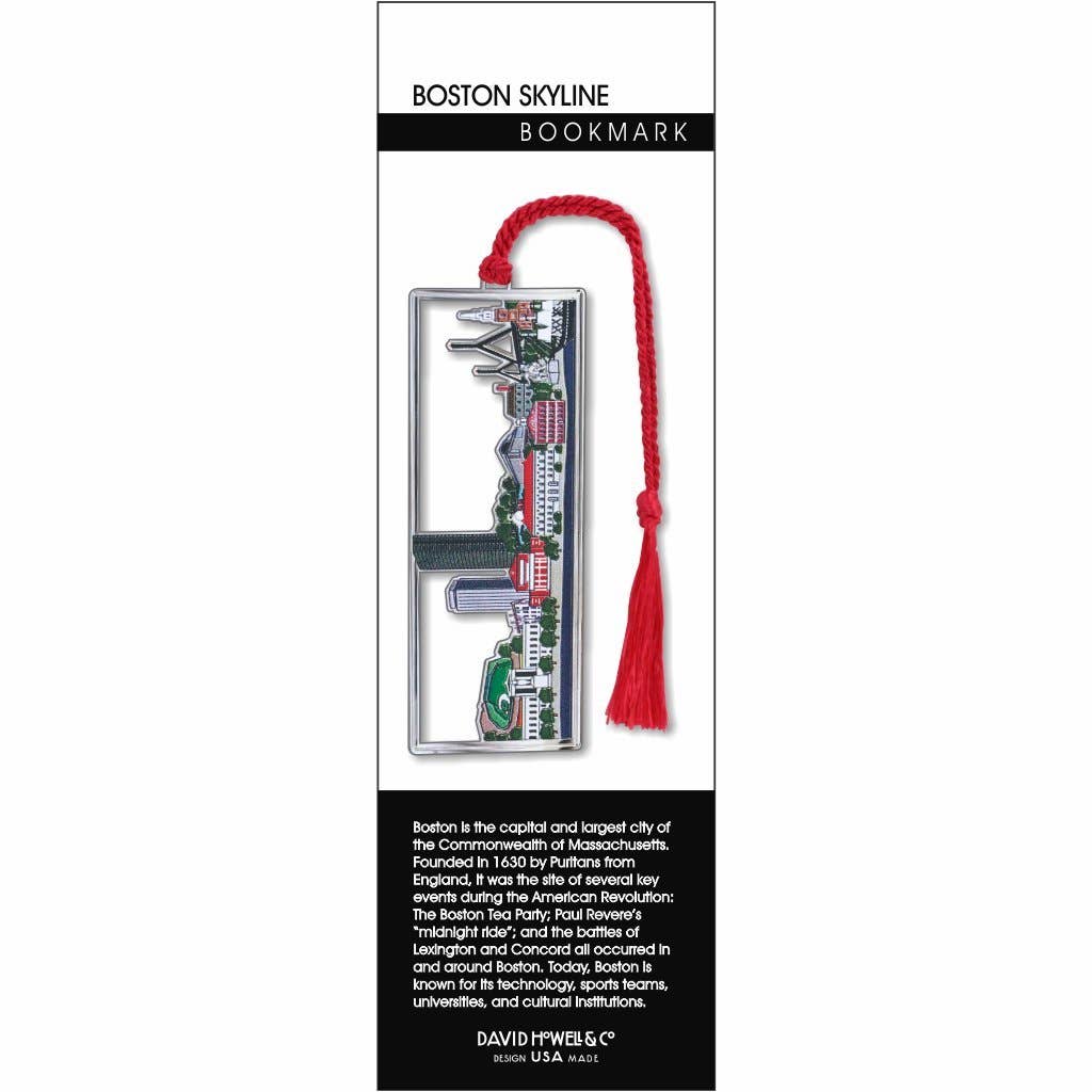 David Howell and Company - Wholesale Bookmark - Boston Skyline Metal Bookmark, MADE in USA1