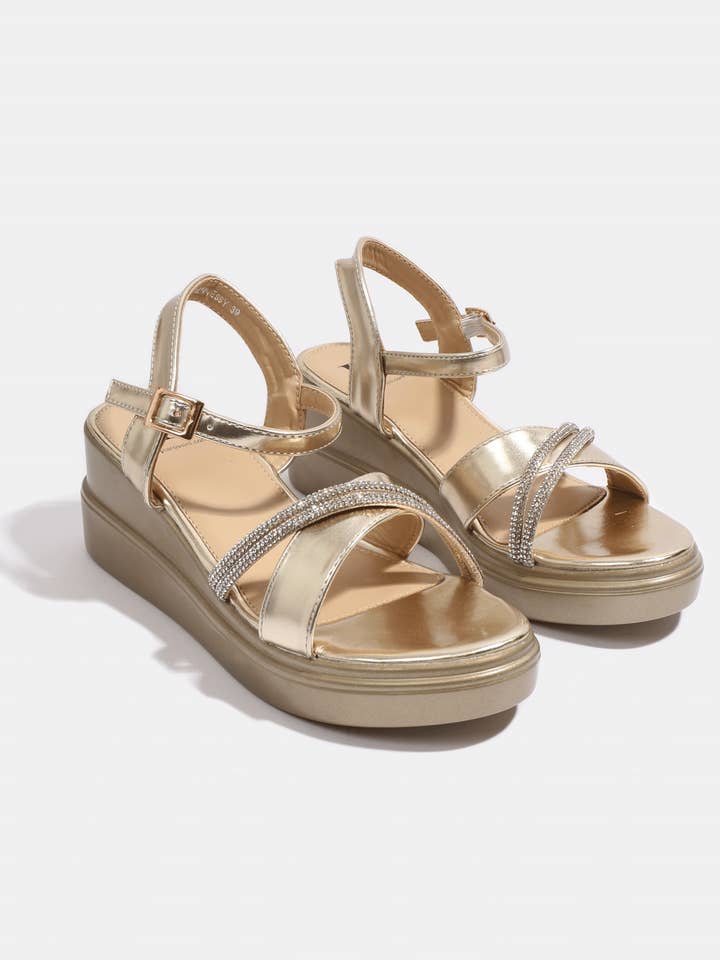 Hennessy Sandal - Gold for wholesale by Pia Rossini Ltd