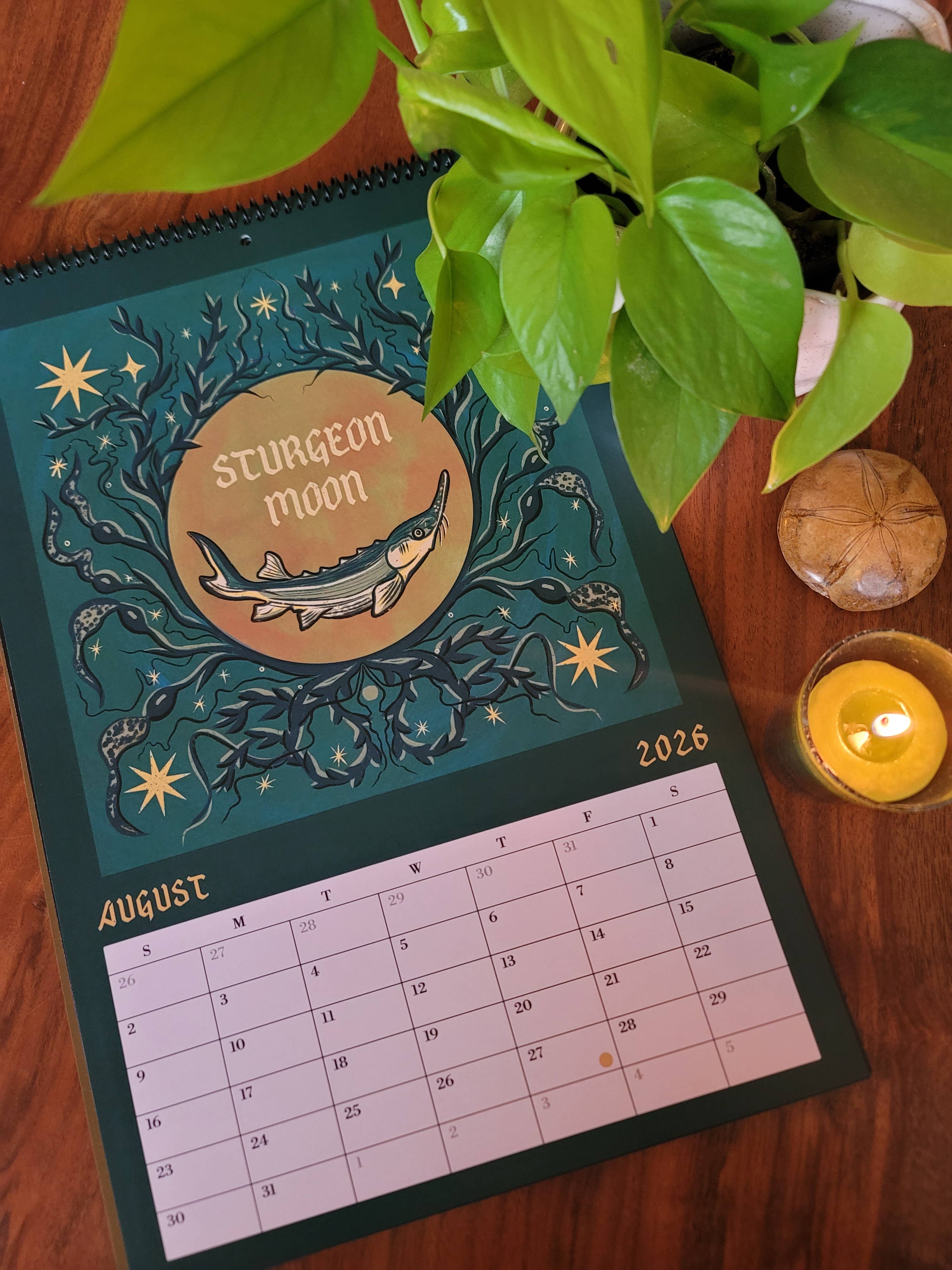 Black Moss Studio - Wholesale Calendar - 2026 Full Moon Calendar – Large 11×16.5 12 Month Calendar9