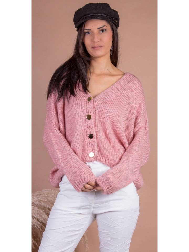 Gigi Moda - Vente Cardigan – femme - Cardigan en maille Caldo10