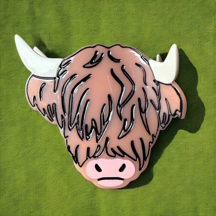 Highland-Kuh-Haarspange/Clip für den Großhandel von FuchsiaPinks