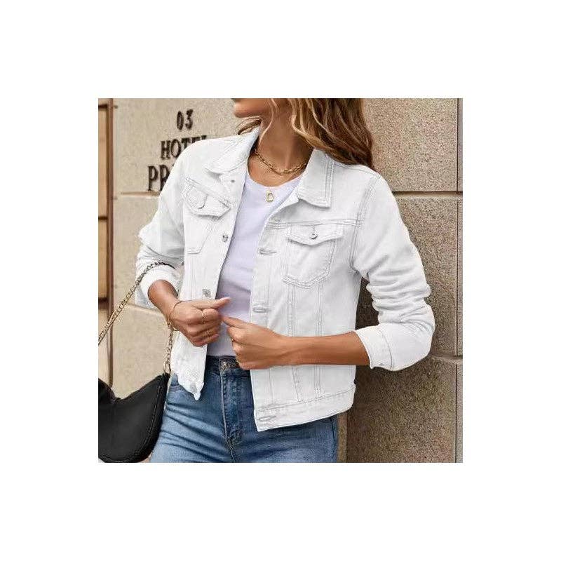 kycozy - Wholesale Denim Jacket - Women's - Slim Denim Jacket With Lapel3