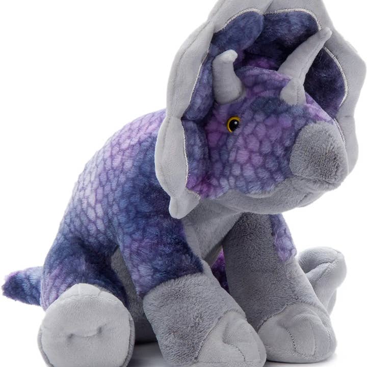 The Petting Zoo - Wholesale Stuffed/Plush Toy - Kids & Baby - 12" Wild Onez Dino Triceratops