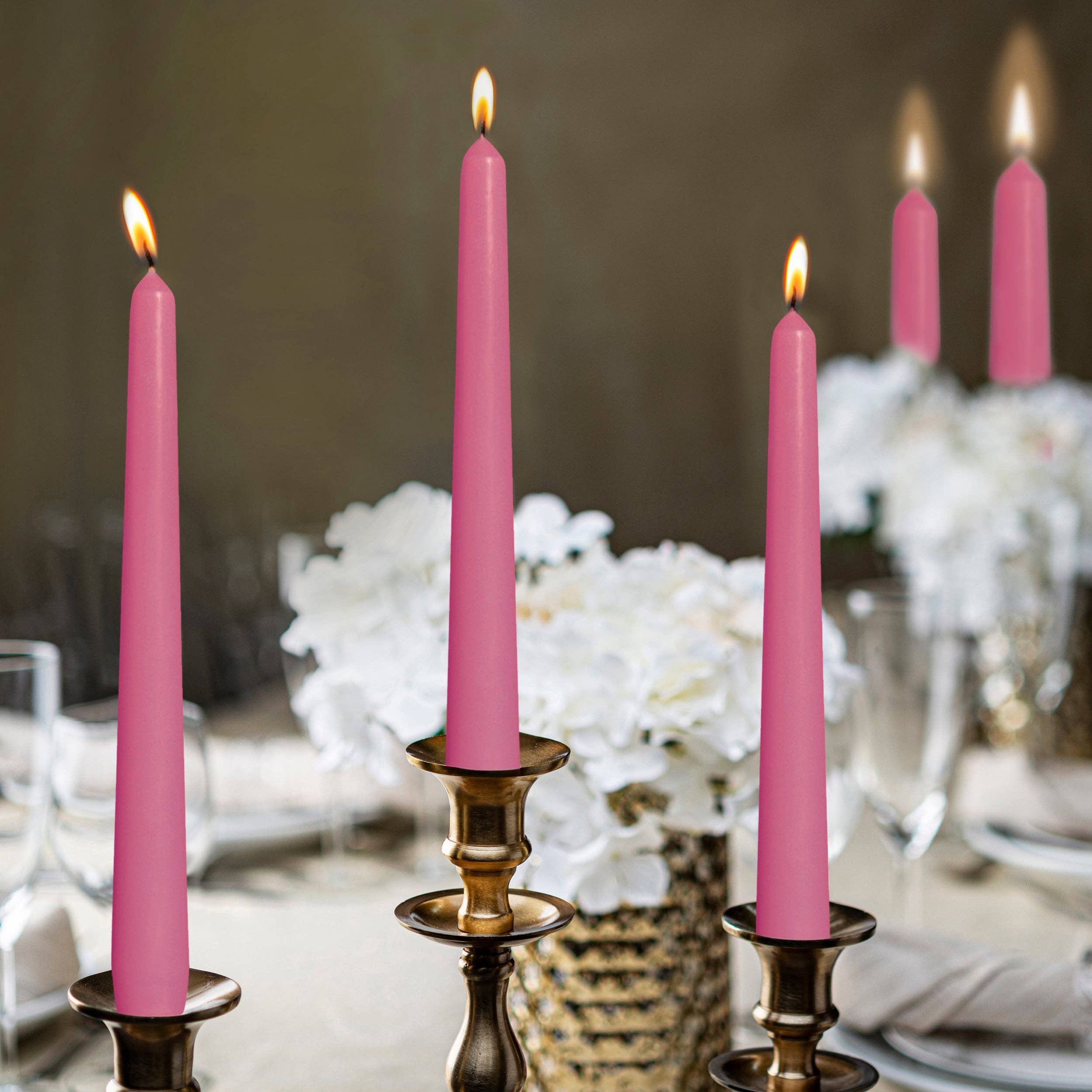 BOLSIUS – Engroshandel Stearinlys/lysestage – Høje 25 cm kegleformede lys, 10 stk. - Bryllup, dekorative, farvede og duftfri33