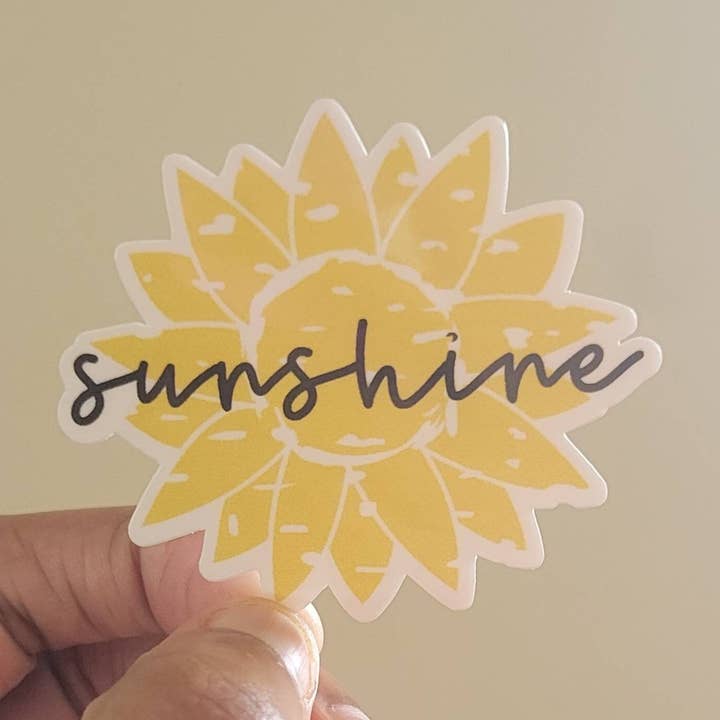 Pegatina Flower Sunshine | Adhesivo floral | Adhesivo para portátil | para venta al por mayor de CraftdeeD