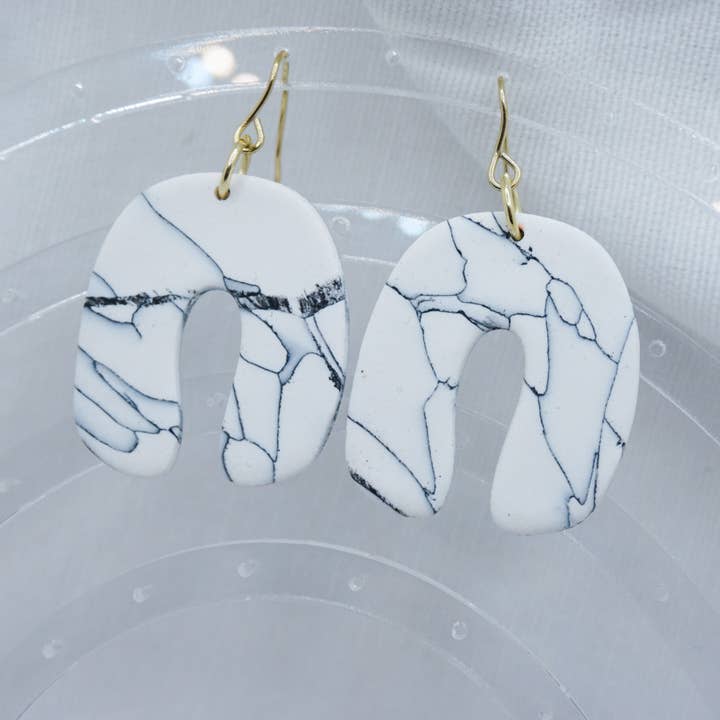 White Marble Rounded Arches for wholesale by Shannon V Jewelry