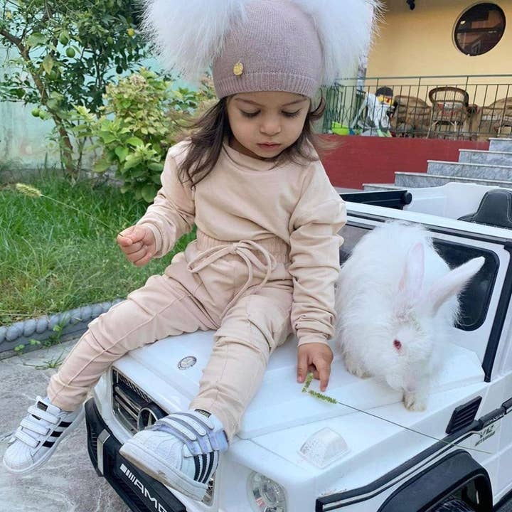 Petite Maison Kids - Wholesale Beanie – Kids - Sasha Double Pom Angora Beanie Hat16