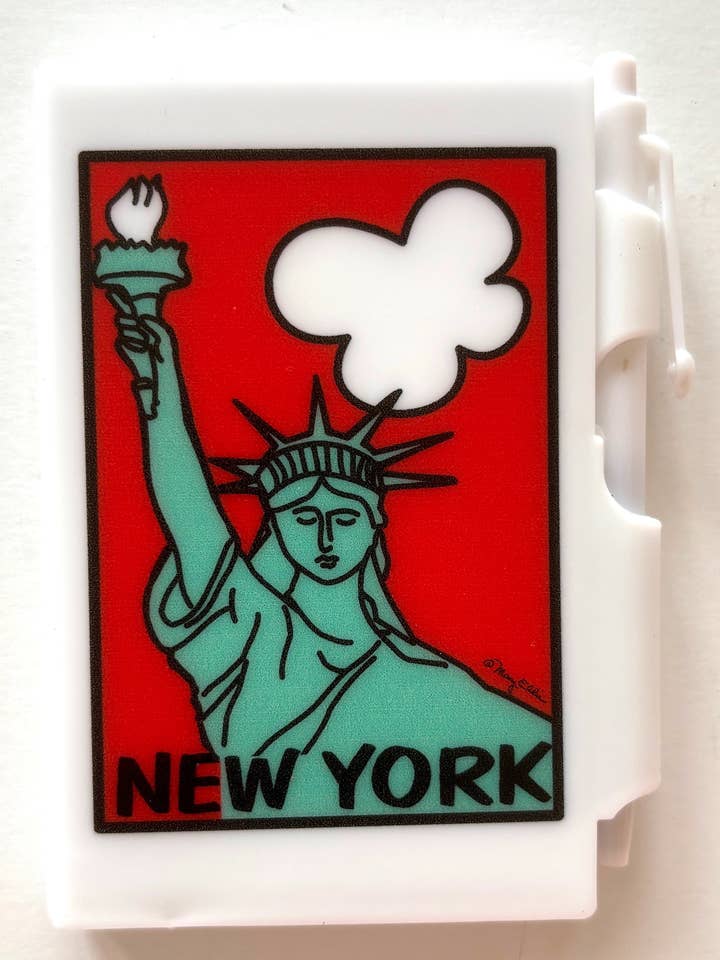 New York Mini Notebook Pen Set Liberty Torch Memo Pad Gift for wholesale by Mary Ellis