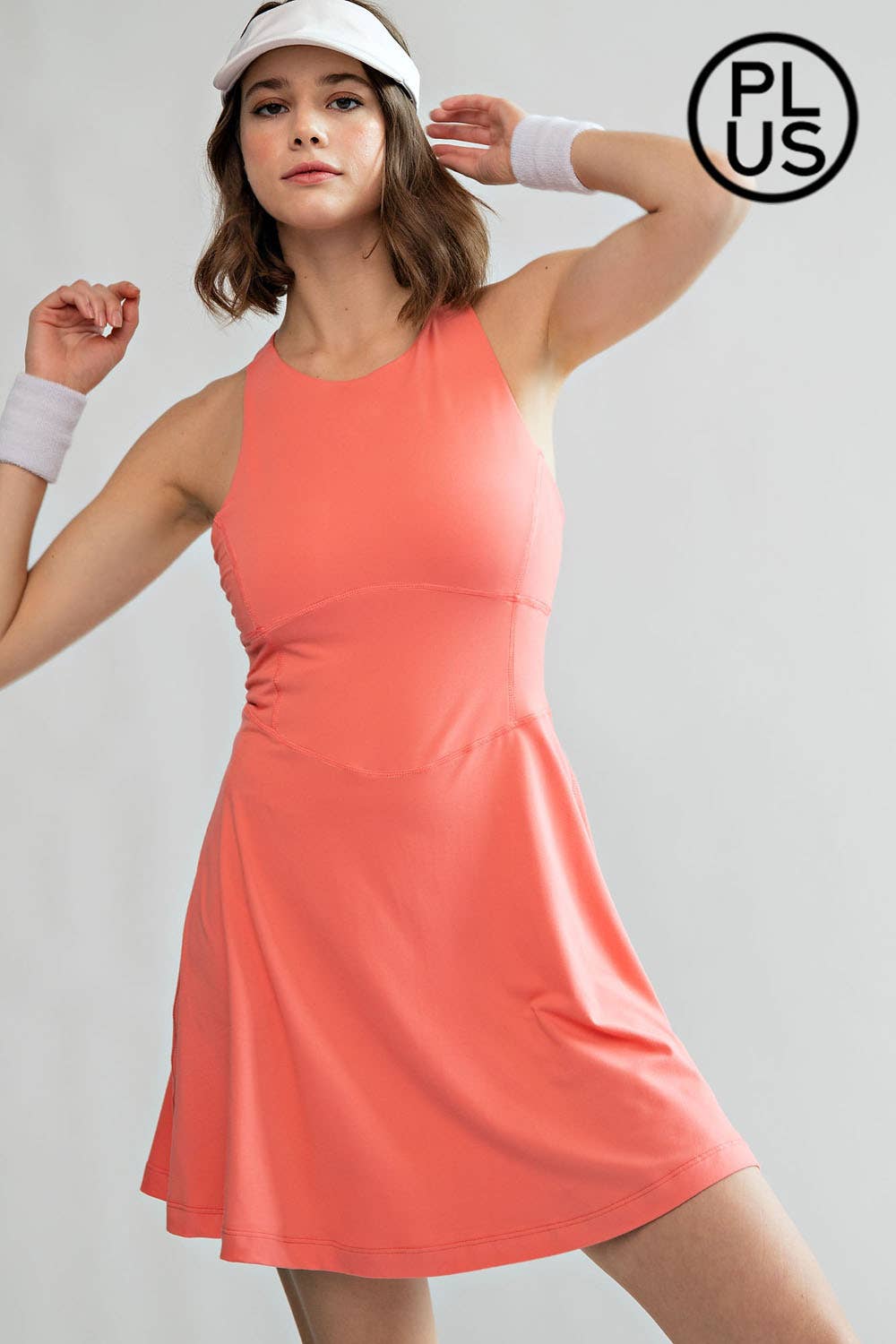 Rae Mode - Wholesale Athletic Dress - Women's - PLUS SIZE BUTTER ROMPER DRESS WITH KEYHOLE4