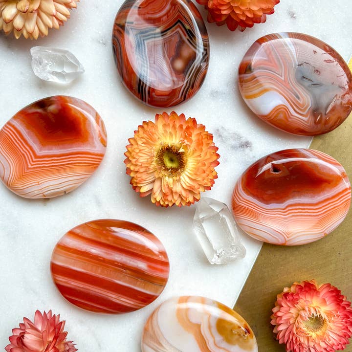 Fractalista Designs - Vendita all'ingrosso Pietra/cristallo spirituale - Pietra di preoccupazione in corniola fasciata non incisa4