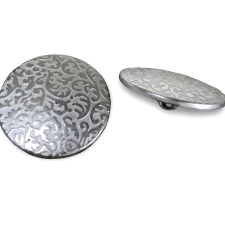 Floral silver-colored metal buttons eyelet buttons for wholesale by Hartmann-Knöpfe