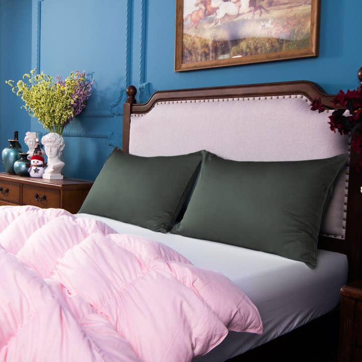 2 Pack Cotton Pillowcases with Envelope Closure for wholesale by Bay & Loom