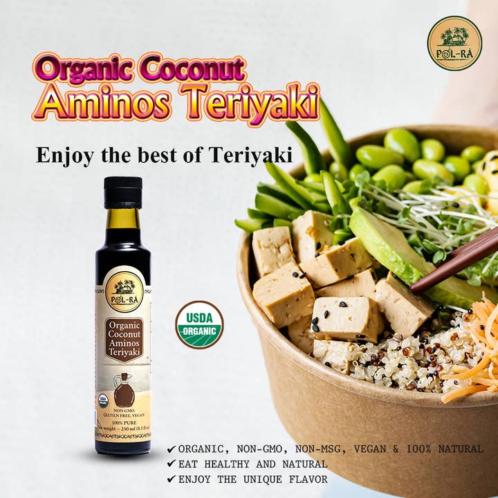 POL RA - Vendita all'ingrosso Salse - Aminos di cocco biologico Teriyaki-a basso contenuto di sodio, sostituto della soia1