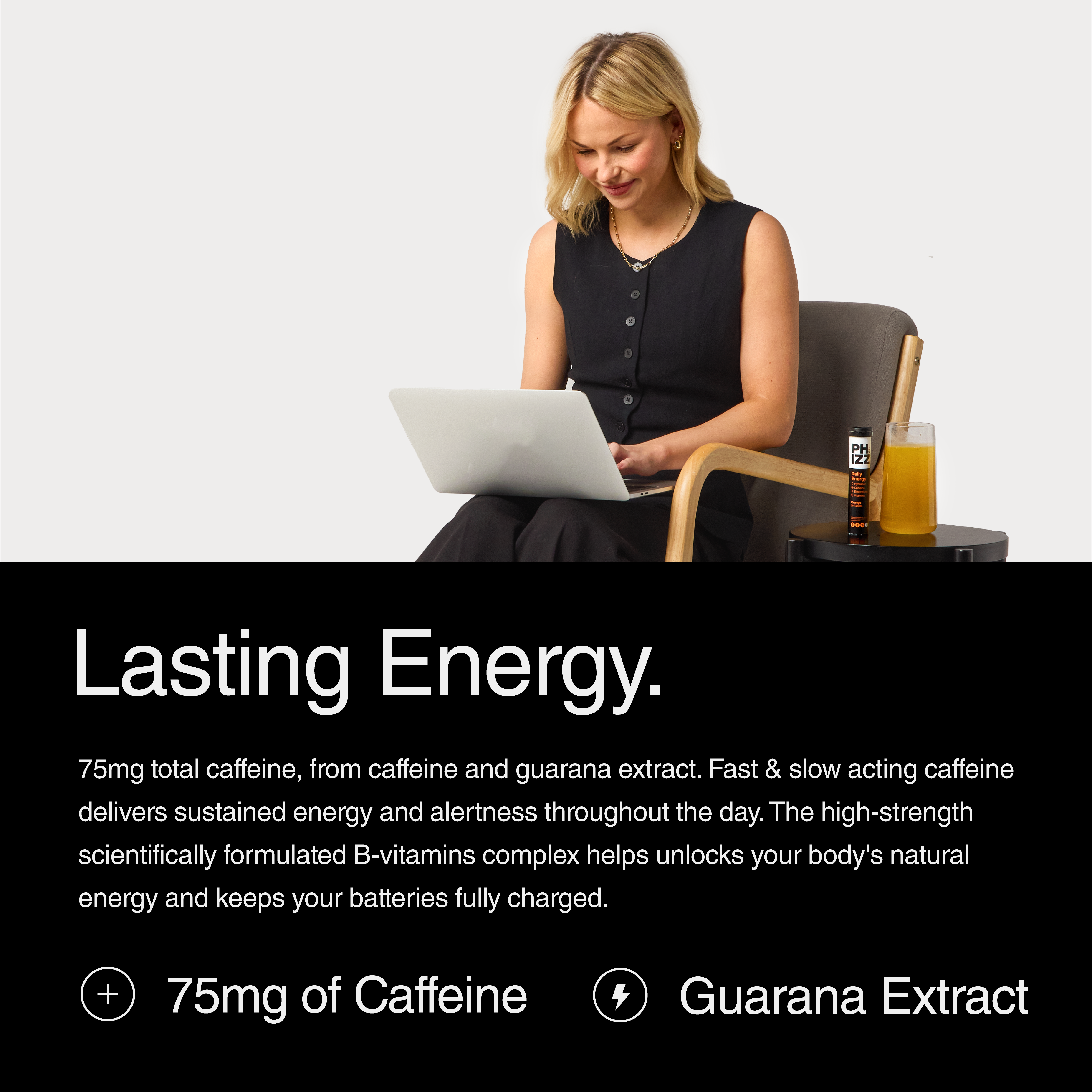 Phizz - Wholesale Voedingssupplement/vitamine - Phizz Daily Energy 20 bruistabletten 3-in-1 – Sinaasappel4