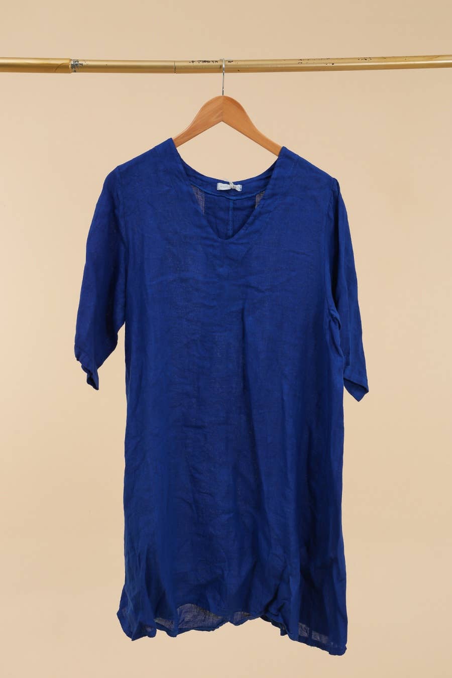 la maison des fibres naturelles – Engroshandel Kjole - Dame – V-hals kjole i hør 10605 100%LINEN5