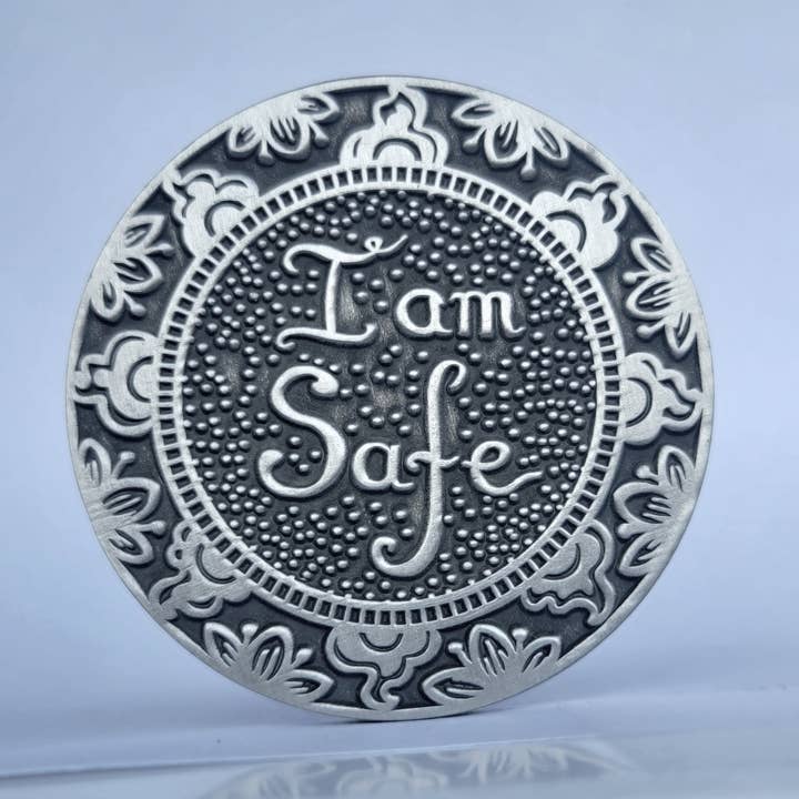 Mantra Medallions - Wholesale Keepsake Coin/Token - I am Safe Mantra Medallion - Meditation, Mindfulness Tool3