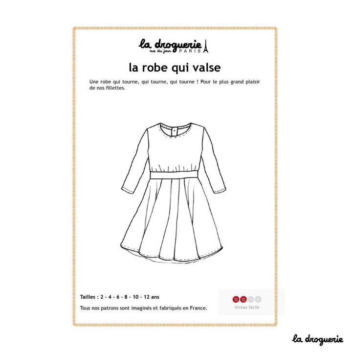 Patrón de vestido de vals para niña para venta al por mayor de LA DROGUERIE