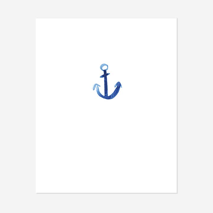 Sean Watercolor Anchor Art Print for wholesale by Evergreen Summer