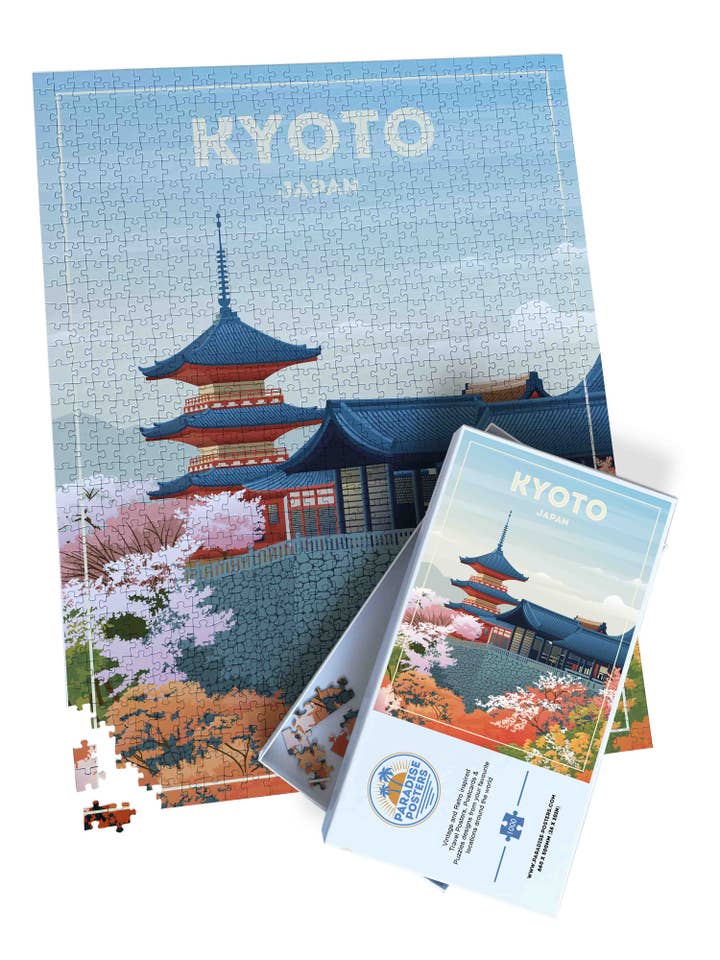 Kyoto Japan Rejseplakat Puslespil for engroshandel hos Paradise Posters