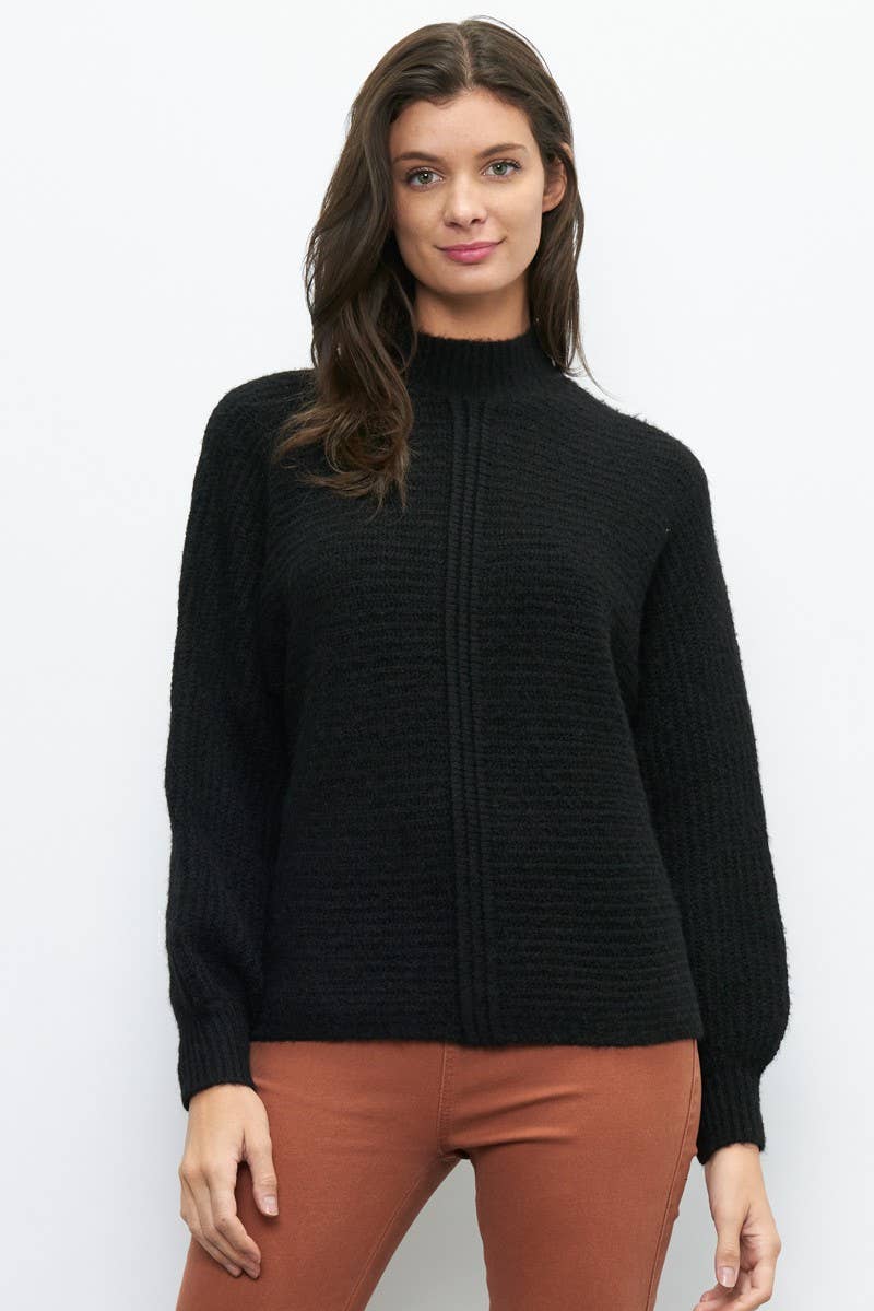 Newbury Kustom - Wholesale Knit Sweater - Women's - 10978 - FRONT SEAM DETAIL MOCKNECK SWEATER9