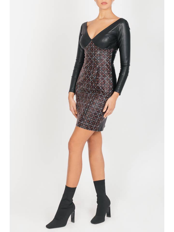 Maison BOGOMIL - Wholesale Dress - Women's - Leather Dress With Long Sleeves1