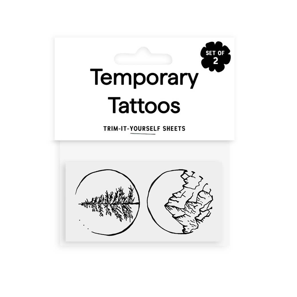 Saint Tattoos - Venta al por mayor Tatuajes temporales - Tatuajes temporales de montañas y árboles1