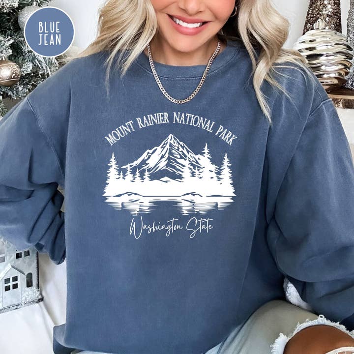 Mount Rainer National Park Comfort Colors® Sweatshirt for wholesale by CindyL Boutique