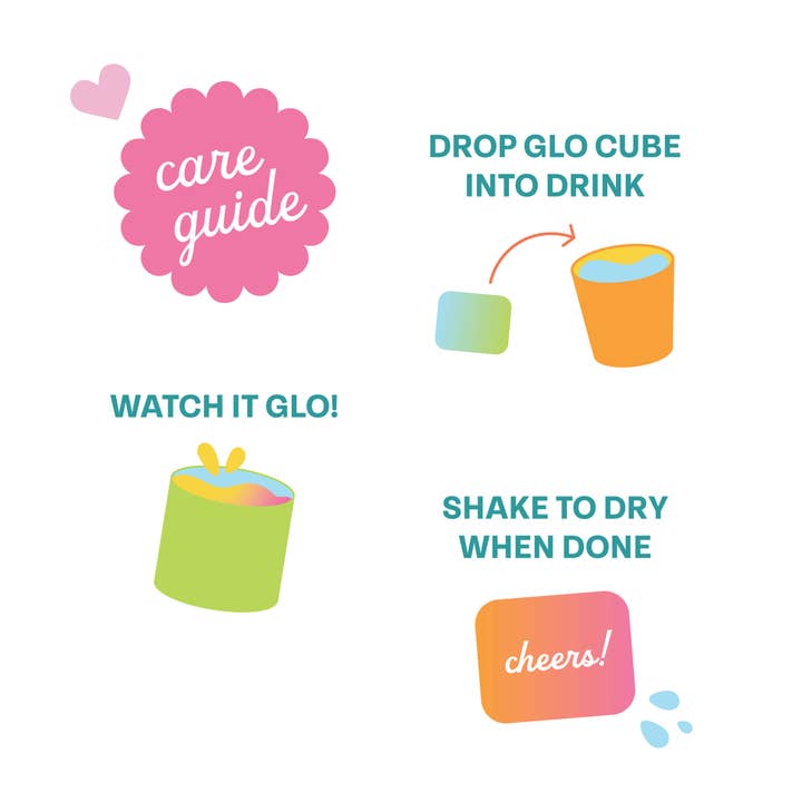 Glo Pals - Wholesale Bar Cart - Glo Cubes Pink 12-Pack 1