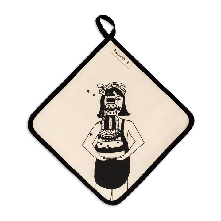 oven mitt virginie & the big cake for wholesale by helen b