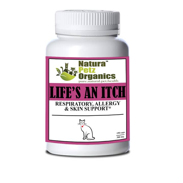 Natura Petz Organics - Wholesale Pet Supplement - Cat/Dog - Life's an Itch Capsules - Respiratory, Allergy & Skin Support* Capsules for Dogs & Cats*