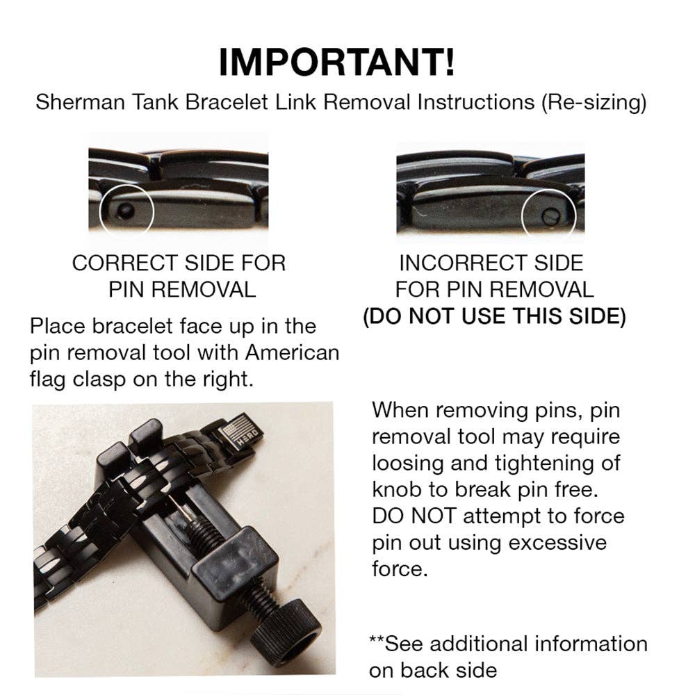 The Hero Company - Wholesale Link & Chain Bracelet - The Hero Company- Sherman Tank Track Titanium Magnetic Bracelet : Helps Pair Veterans With A Service Dog Or Shelter Dog- Faire12