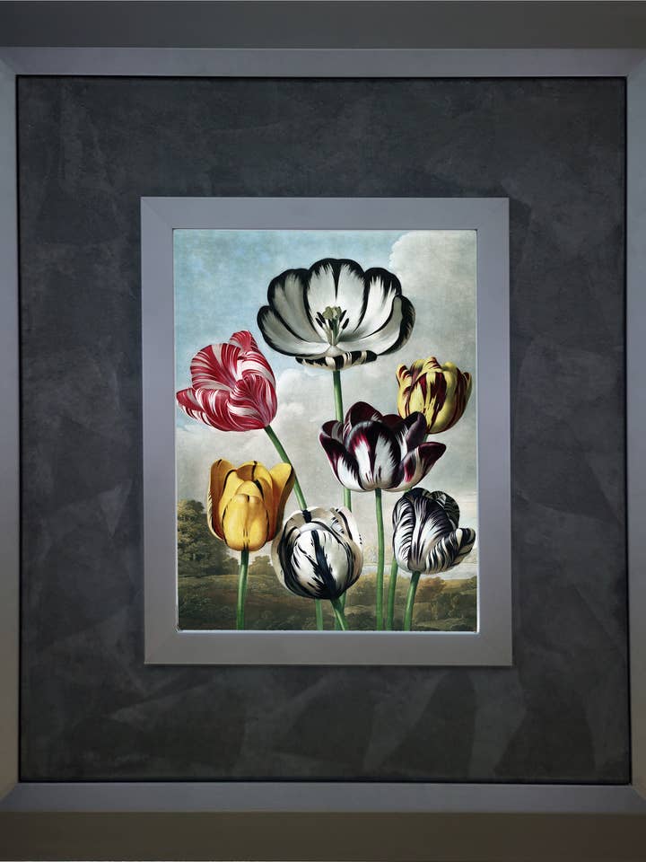 Art Deco Flowers I with Gallery Black and Fabric for wholesale by The Brightener Group