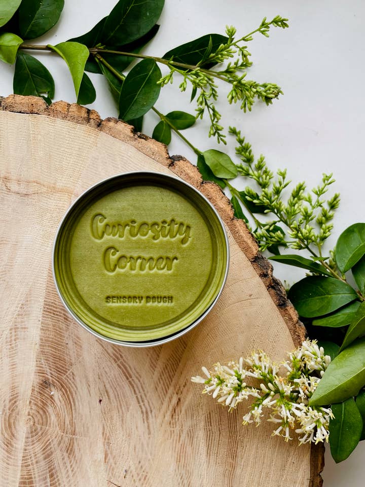 Forest Moss Green Sensory Dough for wholesale by Curiosity Corner