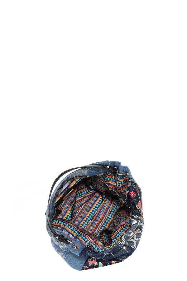 Nicole Lee USA – wholesale Shoulder bag – women's – BOSQUE DE AMOR DENIM HOBO BAG5