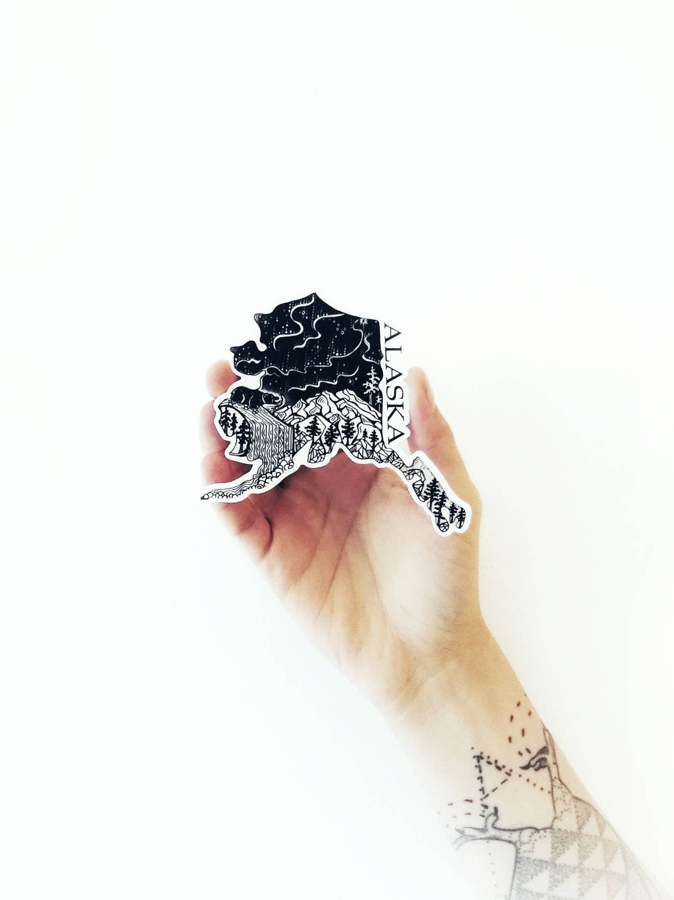 Wild Slice Designs - Wholesale Phone & Laptop Stickers - Alaska state 4”1