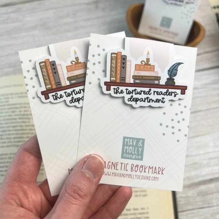Avdelningen för torterade läsares magnetiska bokmärke för wholesale av Mav & Molly Designs