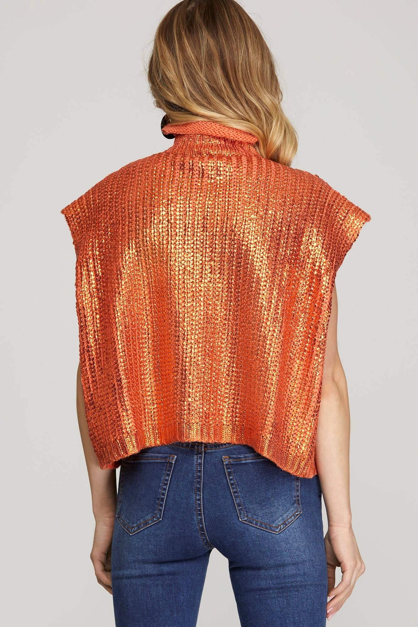 Peace Love Line - Wholesale Sweatshirt - Women's - SLI5012 - METALLIC FOIL SWEATER TOP6