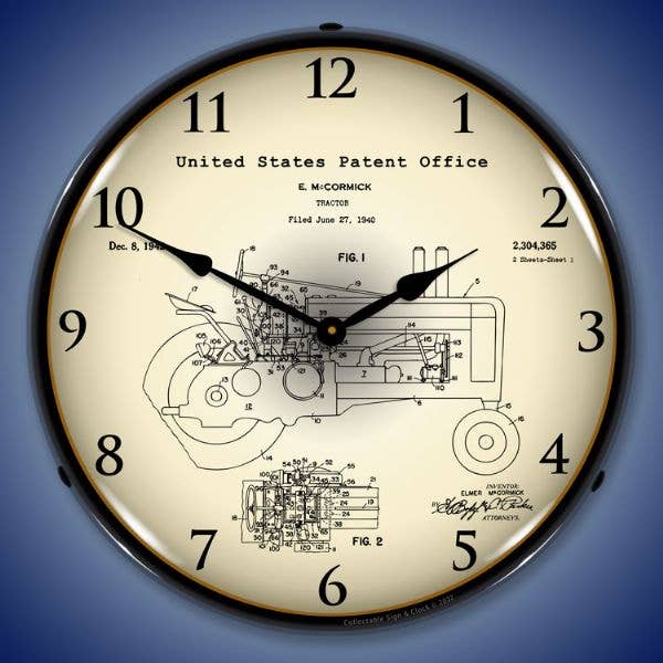 1942 John Deere McCormick traktorpatent för wholesale av Collectable Sign and Clock LLC.