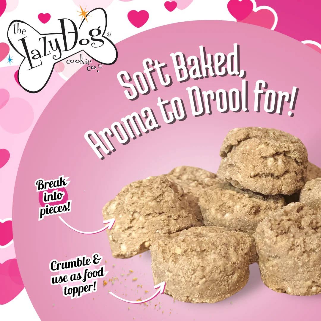 Pet Palette Distribution - Wholesale Pet Treats - Dog - Lazy Dog Mutt Mallows Strawberry Smoochies Dog Treat 5oz2