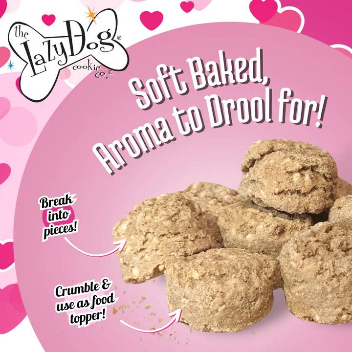 Pet Palette Distribution - Wholesale Pet Treats - Dog - Lazy Dog Mutt Mallows Strawberry Smoochies Dog Treat 5oz2