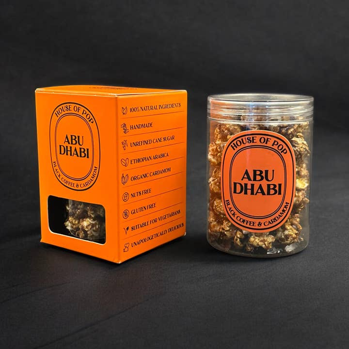 Abu Dhabi Artisan Popcorn (Black Coffee & Cardamom) for wholesale by HOUSE OF POP