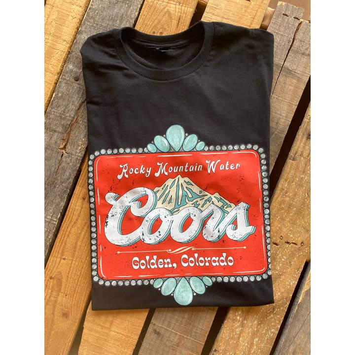 RODEO BEER-RED TURQUOISE (GRAPHIC TEE) 1242 for wholesale by Raging Phoenix
