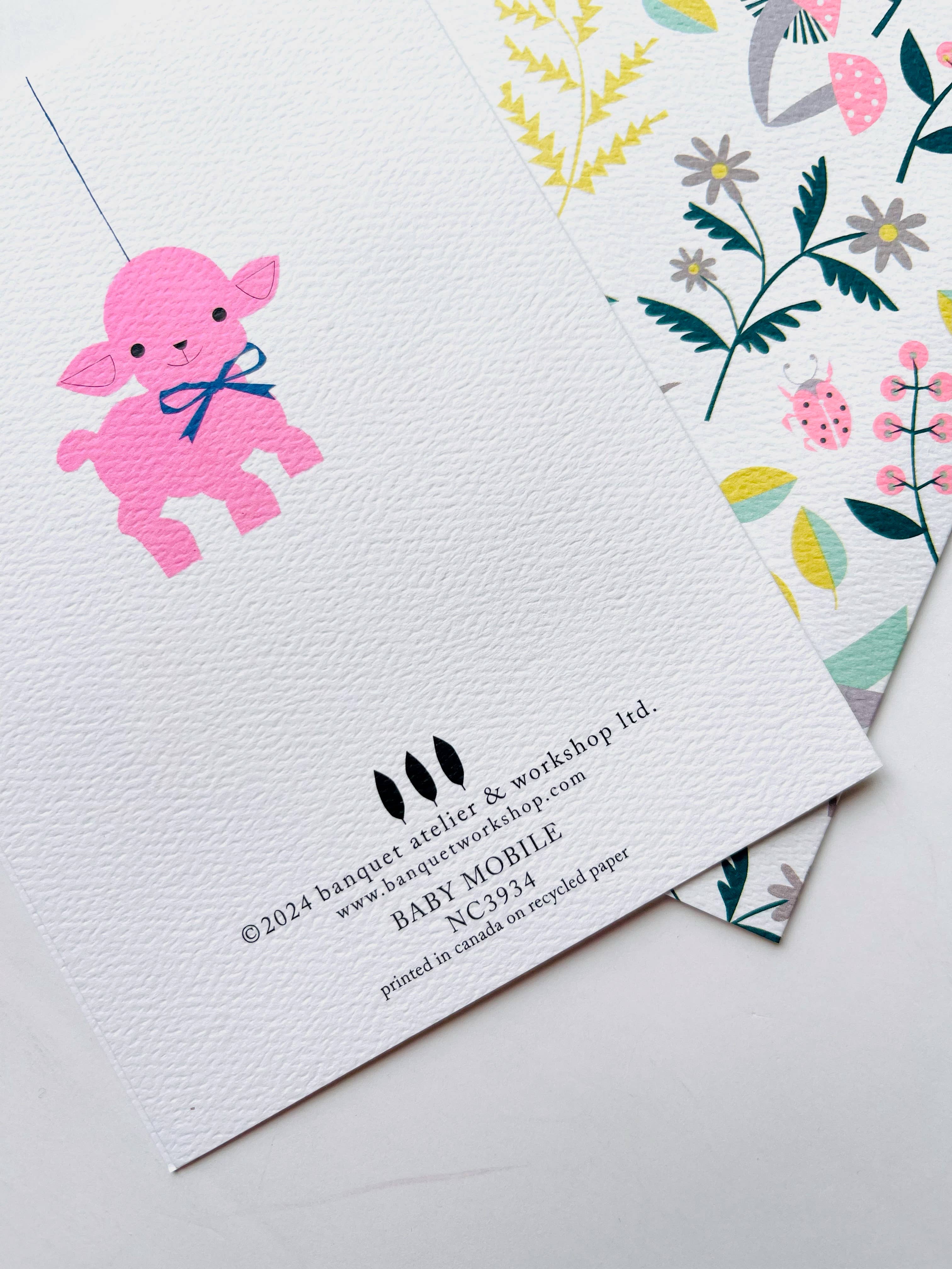 Banquet Workshop - Wholesale Baby Card - Baby Mobile Notecard2