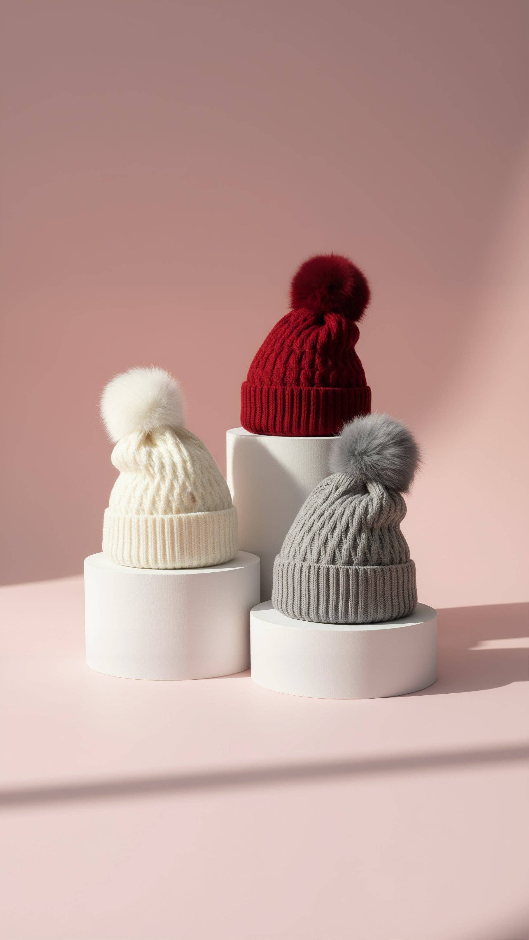 Arya Jewellery Wholesale – wholesale Beanie – Women's – Cable Knit Fluffy Bobble Hats Pack of 121