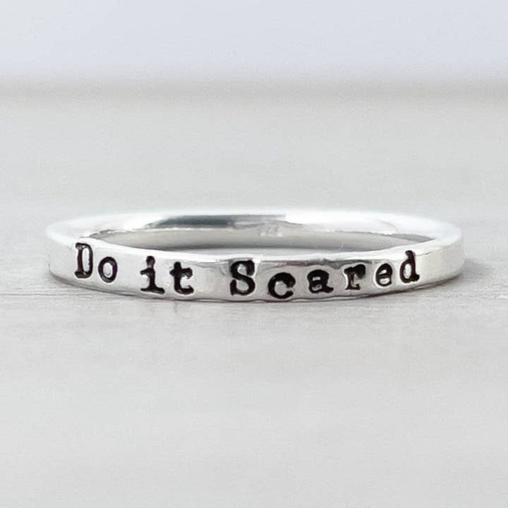Sterling Silver Rings for Women | Do it Scared | Inspirational Jewelry for wholesale by Simpli Stamped